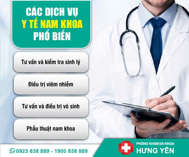 Dịch vụ y tế khám nam khoa tại phòng khám