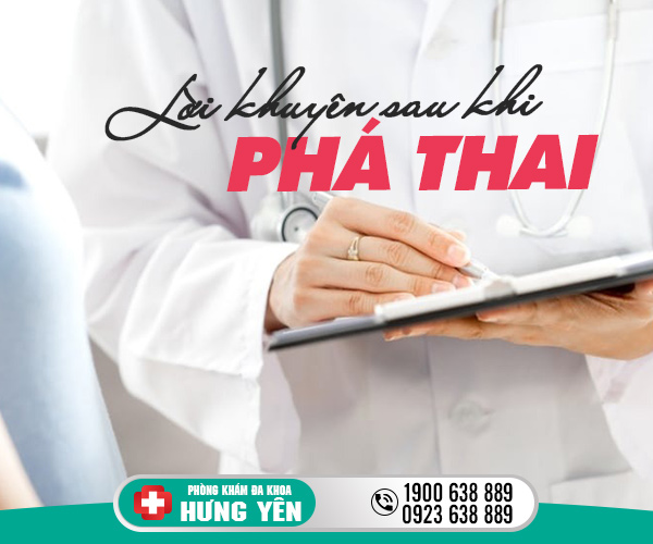 Lời khuyên sau khi phá thai