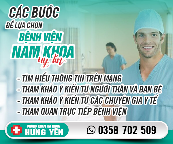 Các bước lựa chọn bệnh viện nam khoa uy tín