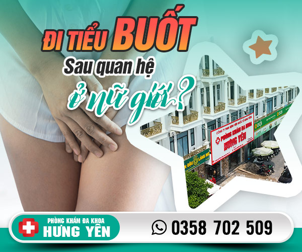 Đi tiểu buốt sau quan hệ ở nữ giới