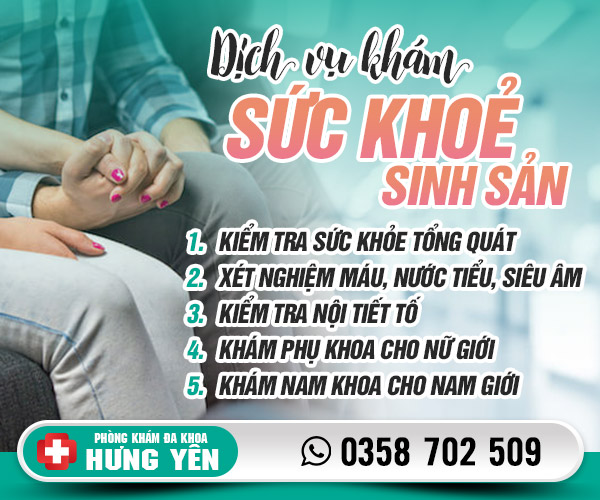 Dịch vụ khám sức khỏe sinh sản tại phòng khám Hưng Yên