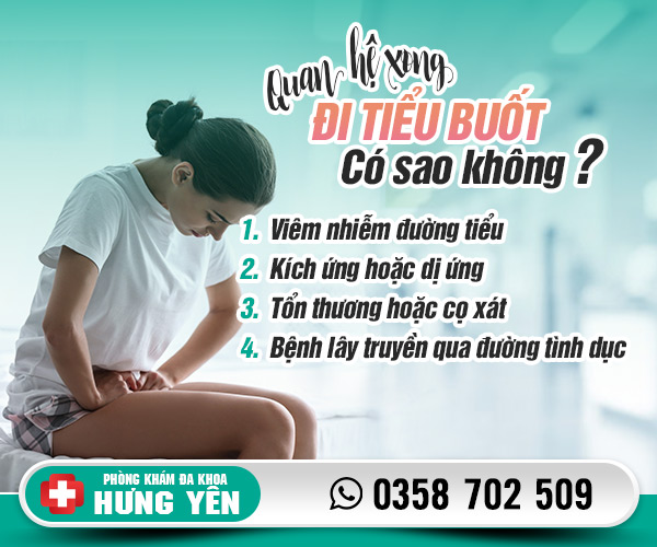 Nguyên nhân đi tiểu buốt sau khi quan hệ