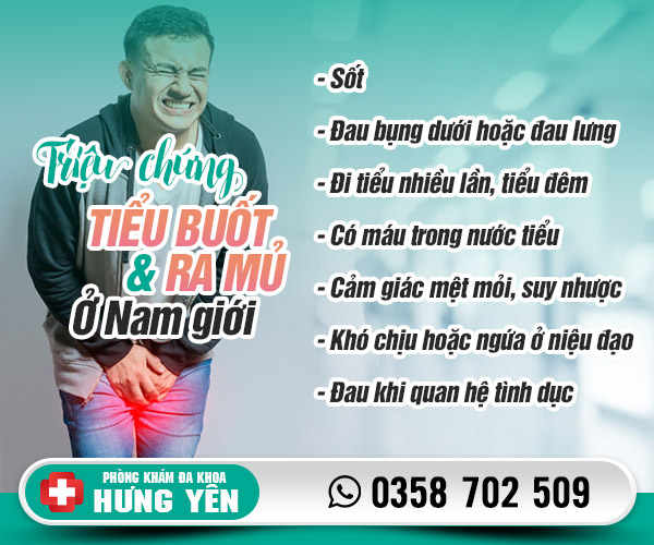 Triệu chứng đi tiểu buốt và ra mủ ở Nam Giới