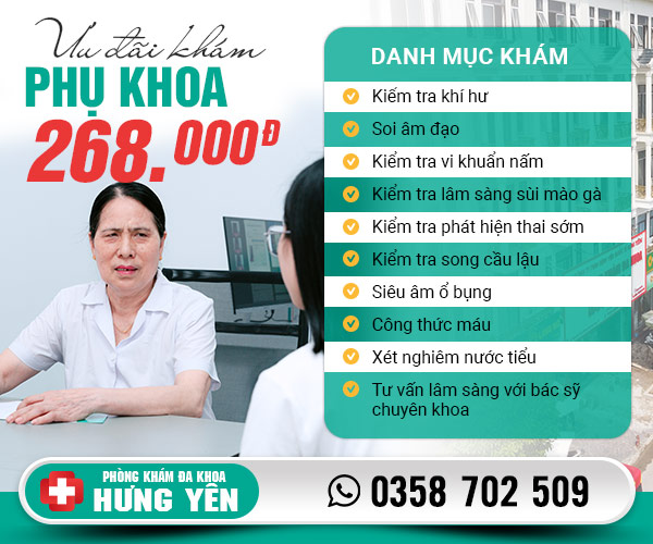 Gói khám phụ khoa 268.000 vnđ