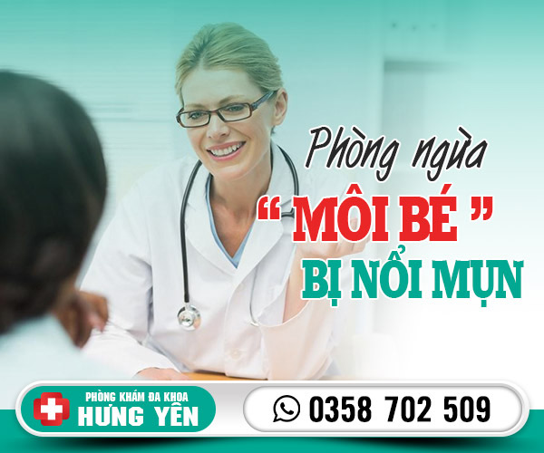 Phòng ngừa môi bé bị nổi mụn